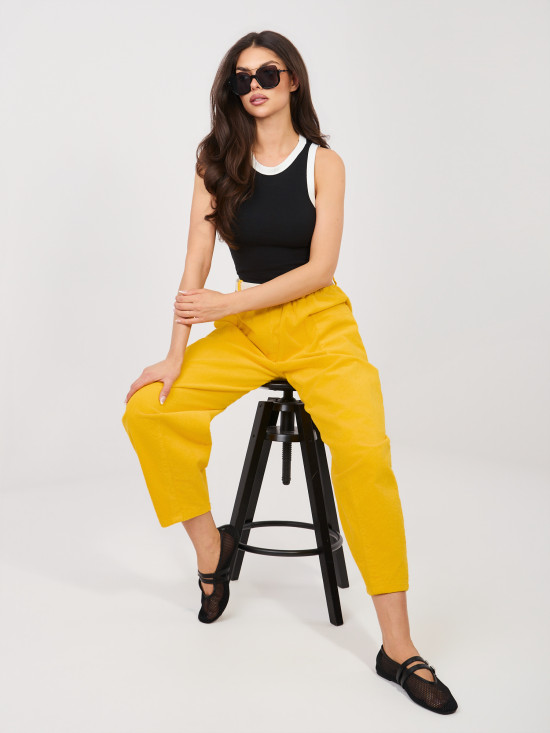 Čierny bavlnený top bez rukávov