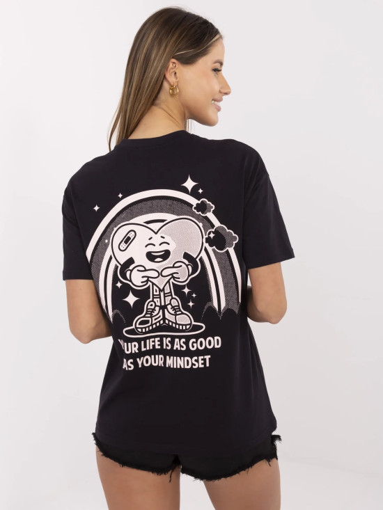 Štýlové šedé tričko s potlačou