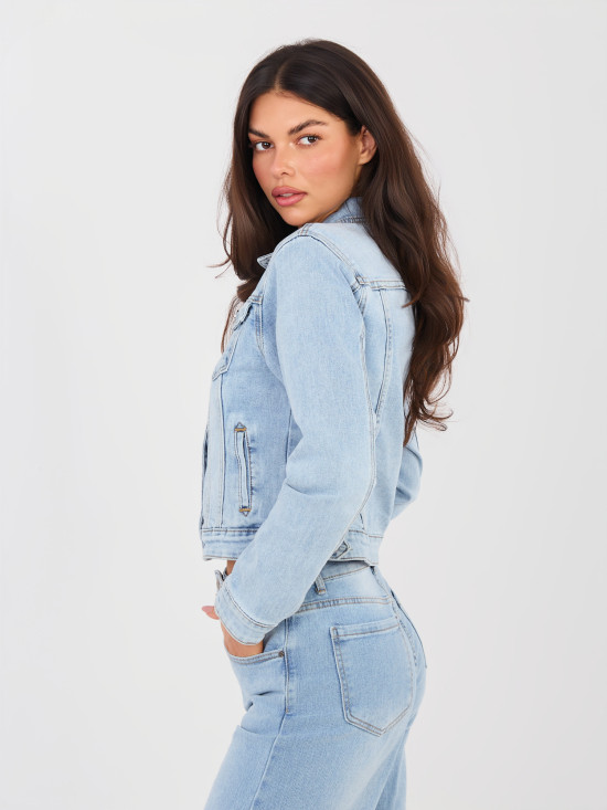 Svetlomodrá krátka džínsová bunda