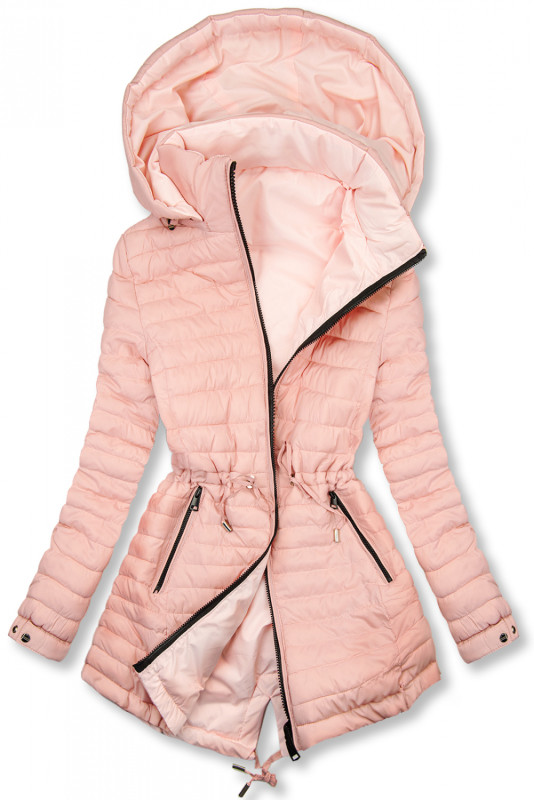 Prešívaná obojstranná parka ružová/babypink