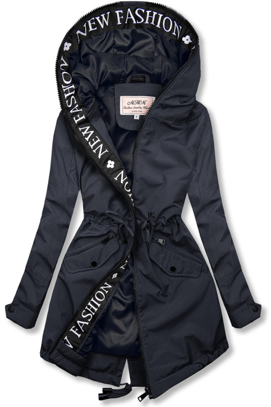 Ľahká prechodná parka FASHION tmavomodrá