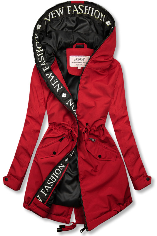 Ľahká prechodná parka FASHION červená