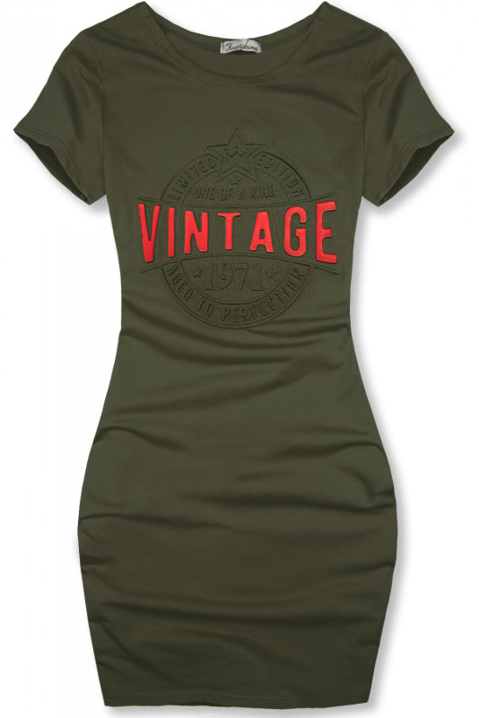 Šaty VINTAGE khaki