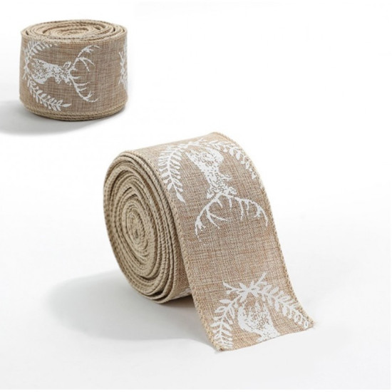 Vianočná stuha NATURE 5cm x 2m