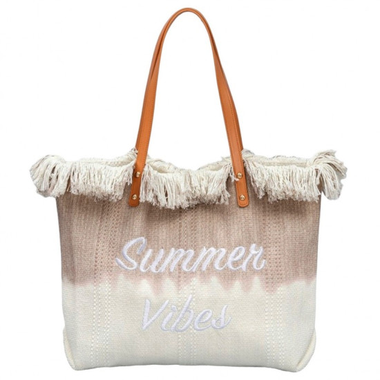 Plážová taška SUMMER VIBES béžová