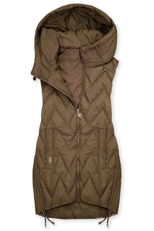 Čokoládovohnedá predĺžená vesta