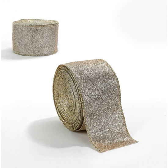 Vianočná stuha GOLD 5cm x 2m