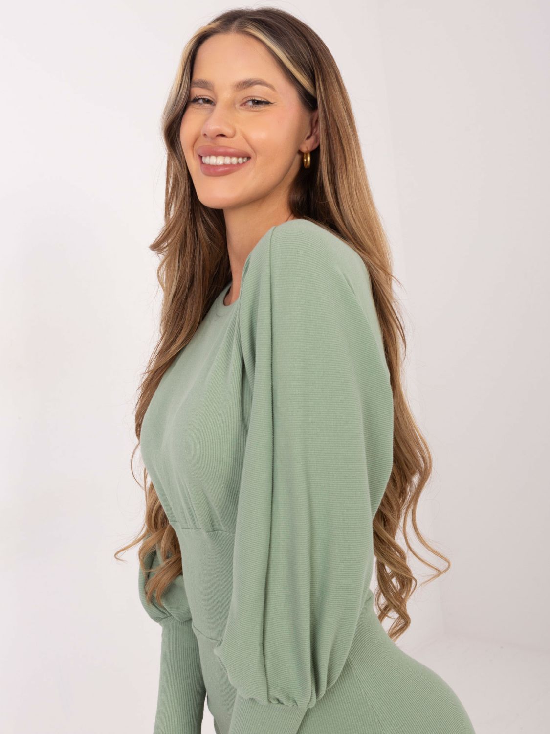 Pistáciovo zelené šaty Letizia