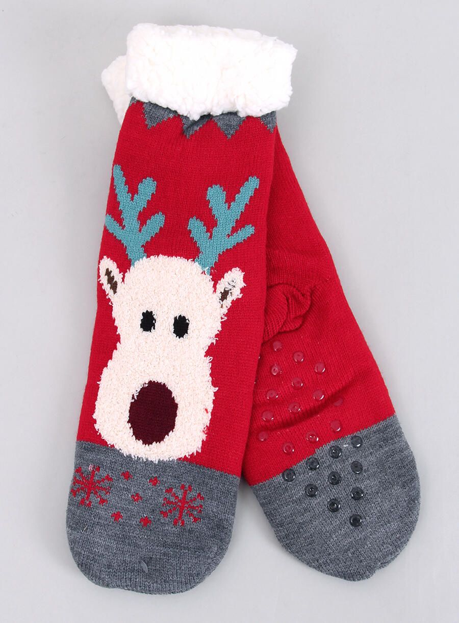Ponožky REINDEER červené