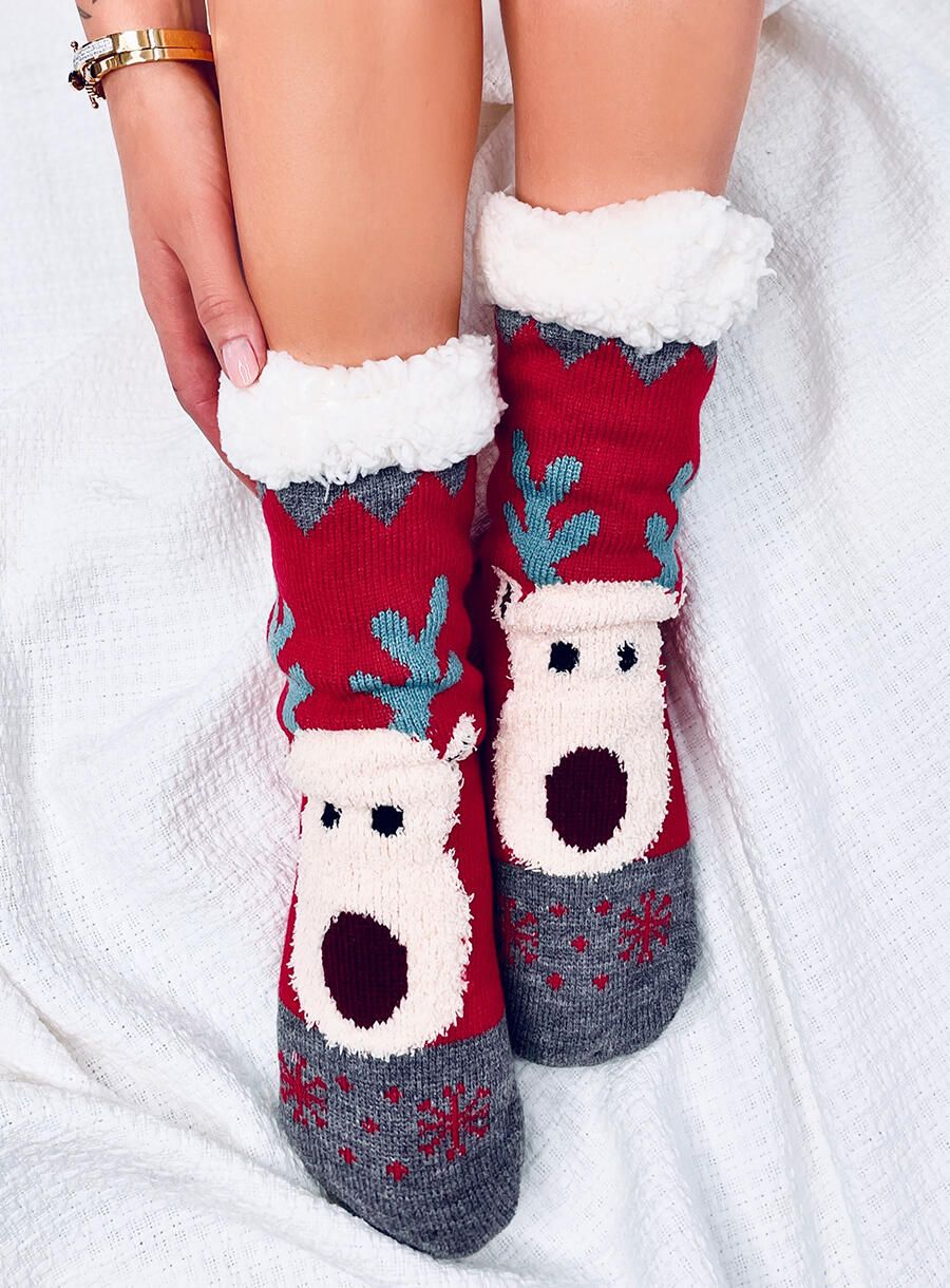 Ponožky REINDEER červené