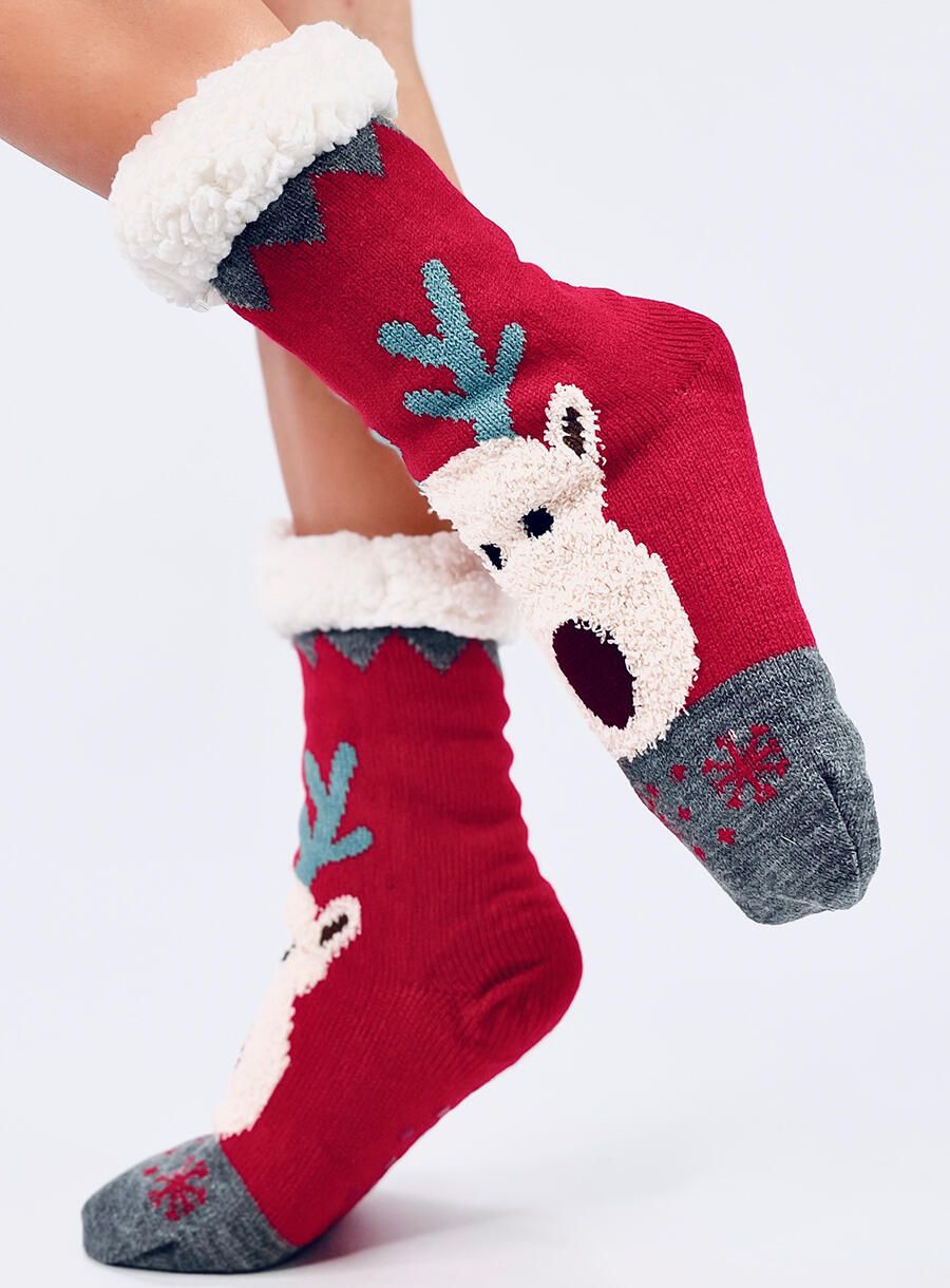 Ponožky REINDEER červené