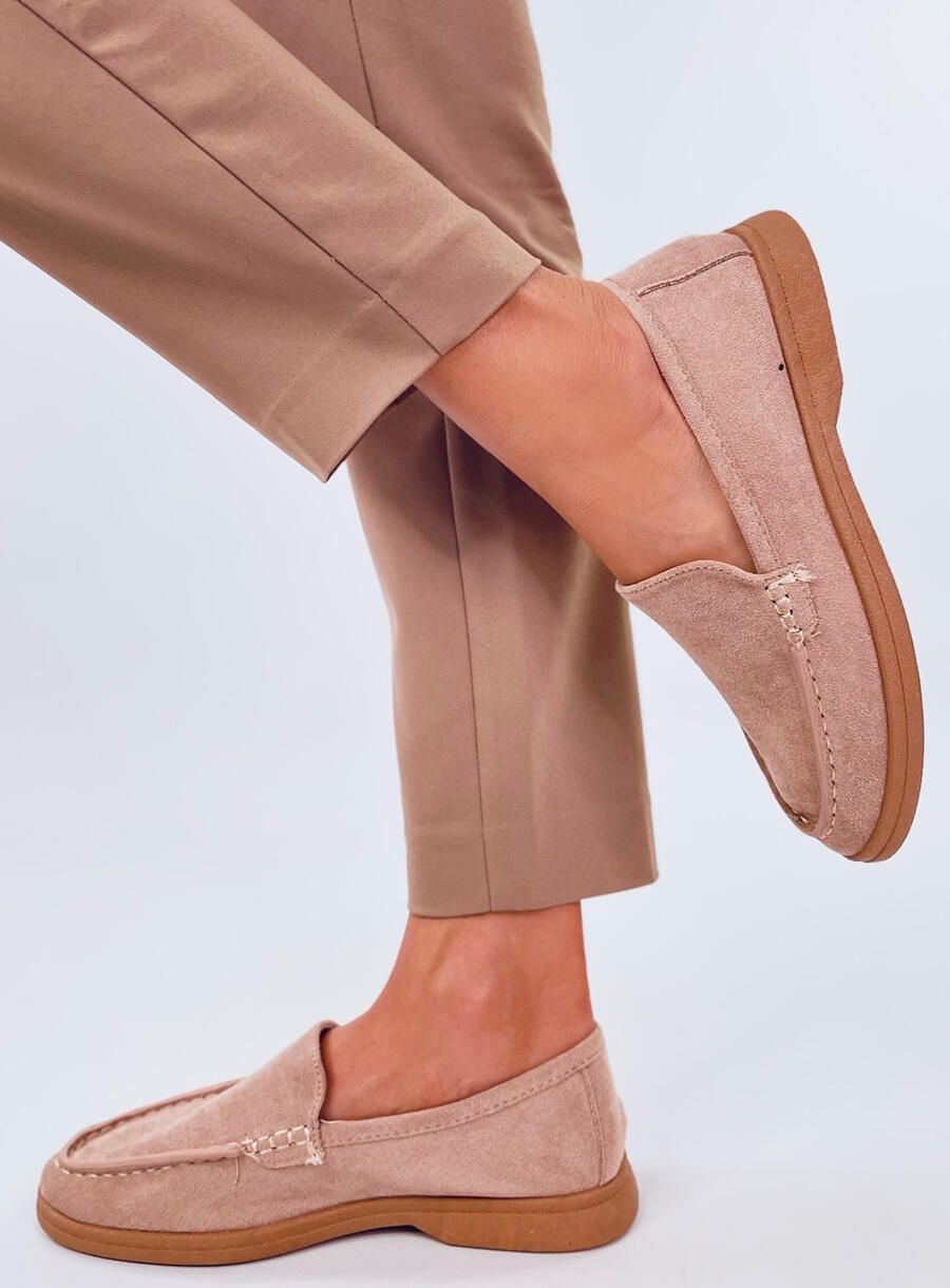 Extra mäkké dámske mokasíny béžové
