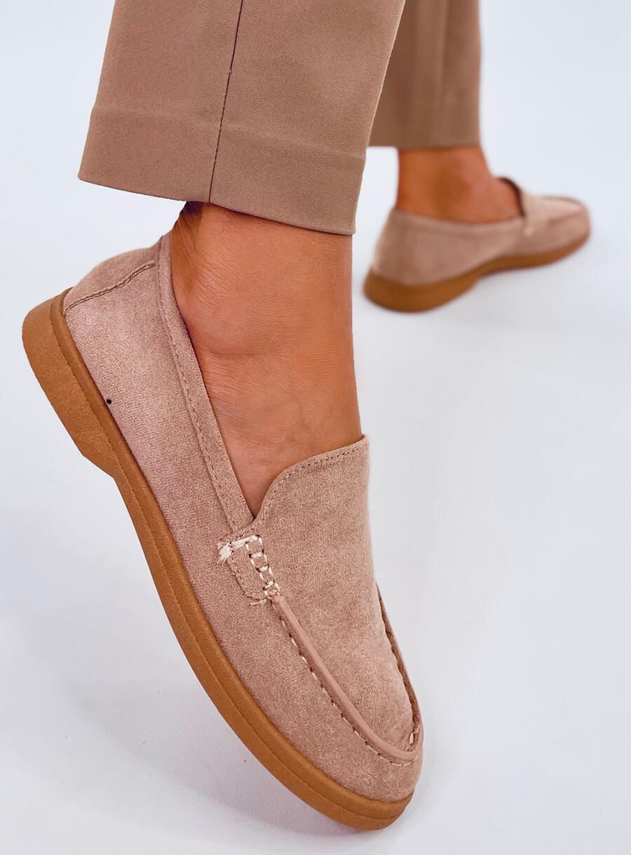 Extra mäkké dámske mokasíny béžové