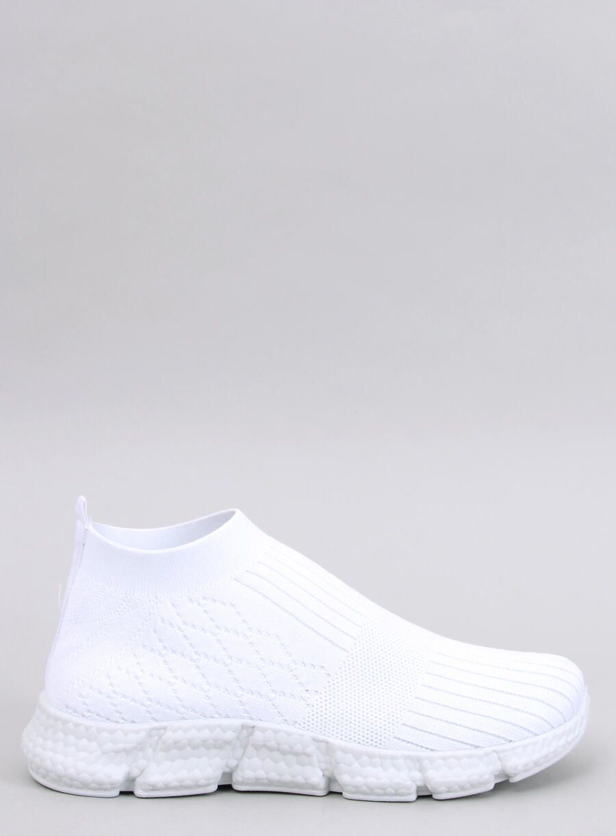 Dámske látkové slip-on tenisky biele
