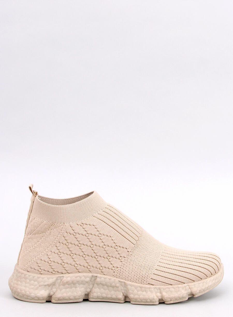 Dámske látkové slip-on tenisky béžové