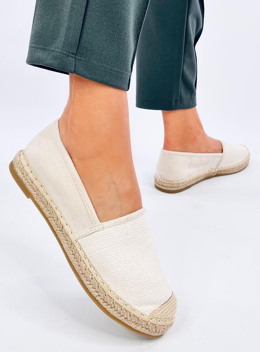 Béžové plátené espadrilky