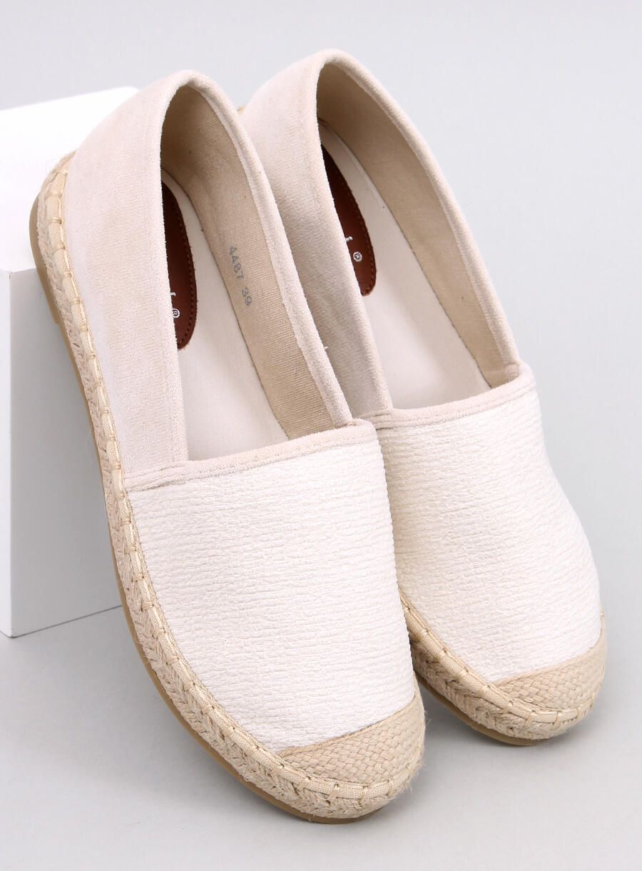 Béžové plátené espadrilky