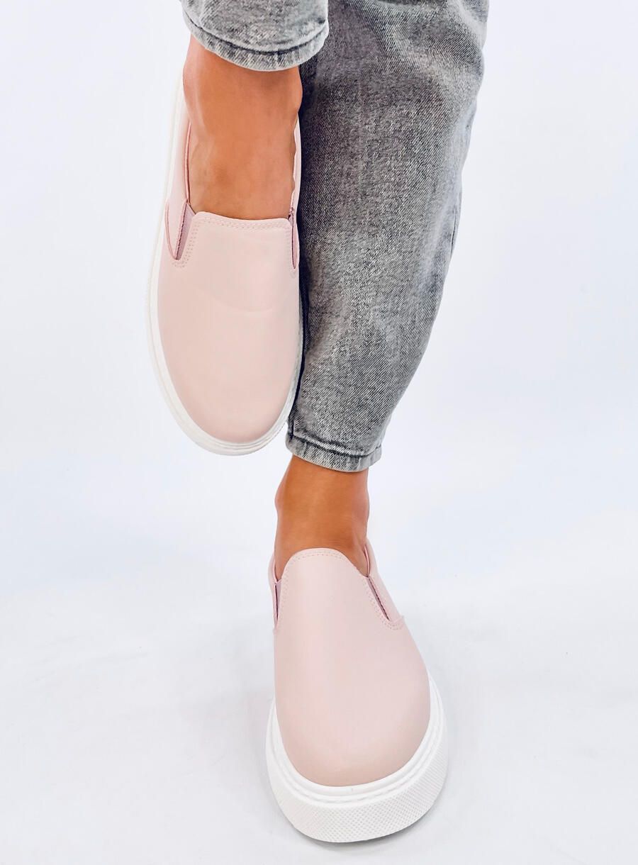 Slip-on dámske tenisky svetloružové