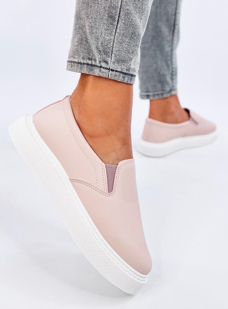 Slip-on dámske tenisky svetloružové