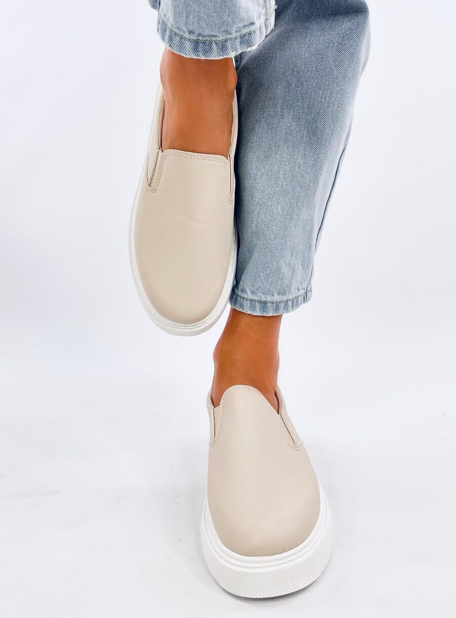 Slip-on dámske tenisky béžové