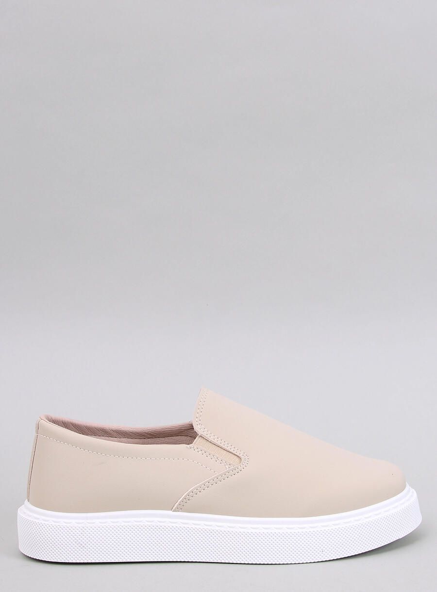 Slip-on dámske tenisky béžové