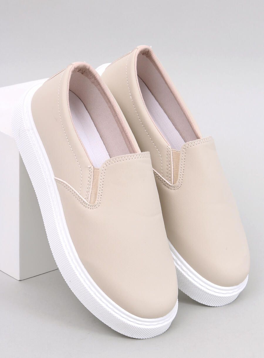 Slip-on dámske tenisky béžové