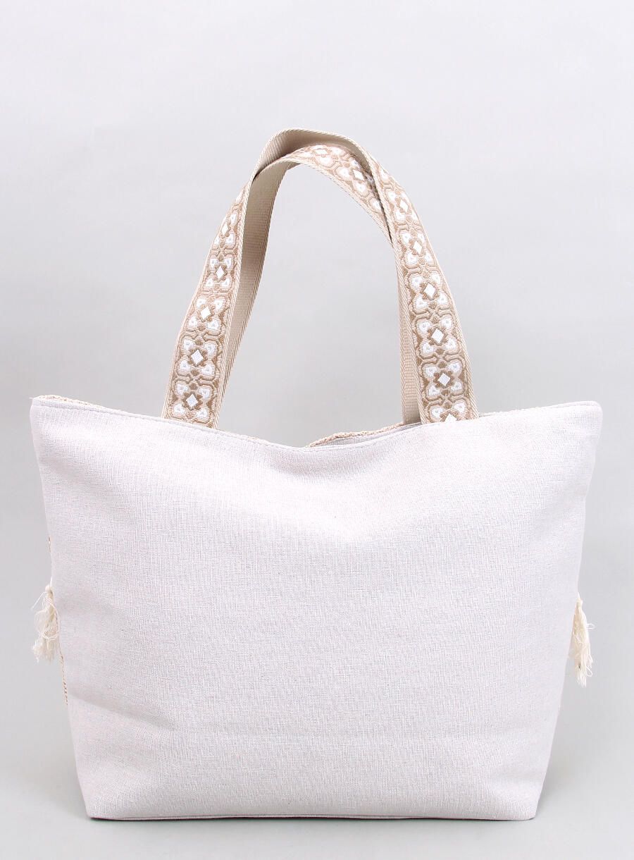 Púdrovoružová veľká plážová taška BOHO