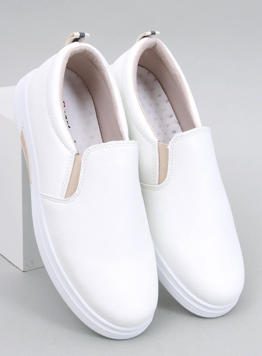 Slip-on tenisky biela/béžová