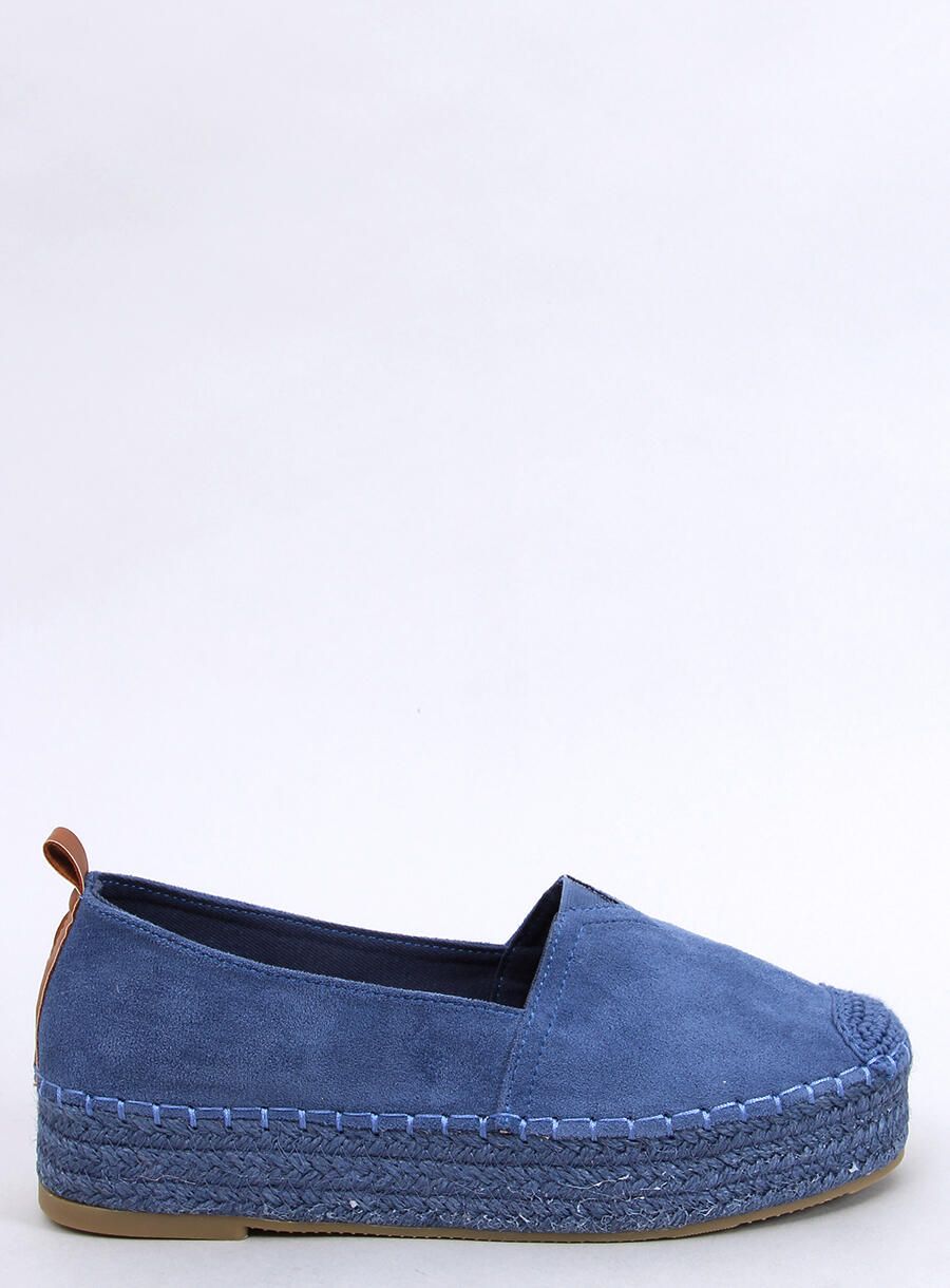 Tmavomodré espadrilky na platforme