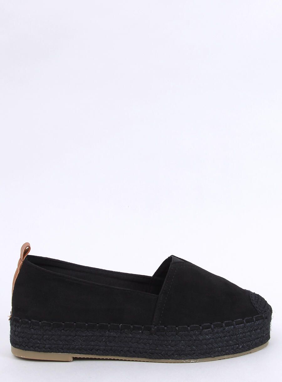 Čierne espadrilky na platforme