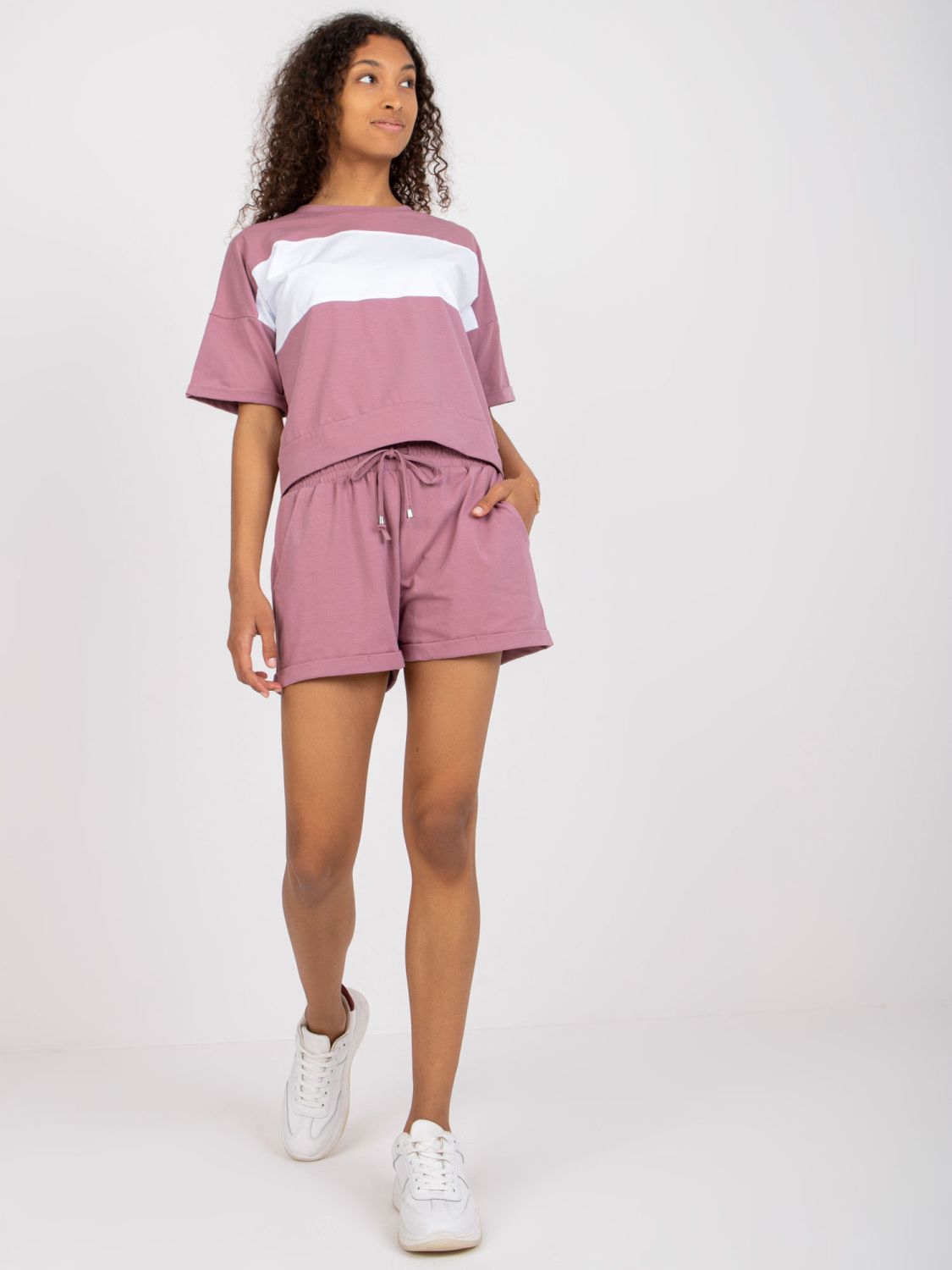 Štýlový komplet v tmavo ružovej