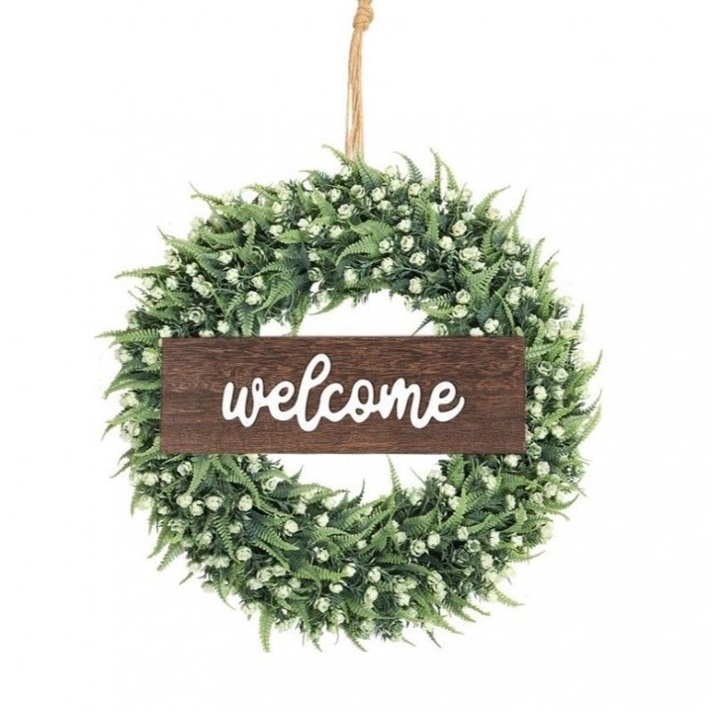 Ozdobný veniec na dvere WELCOME 40 cm