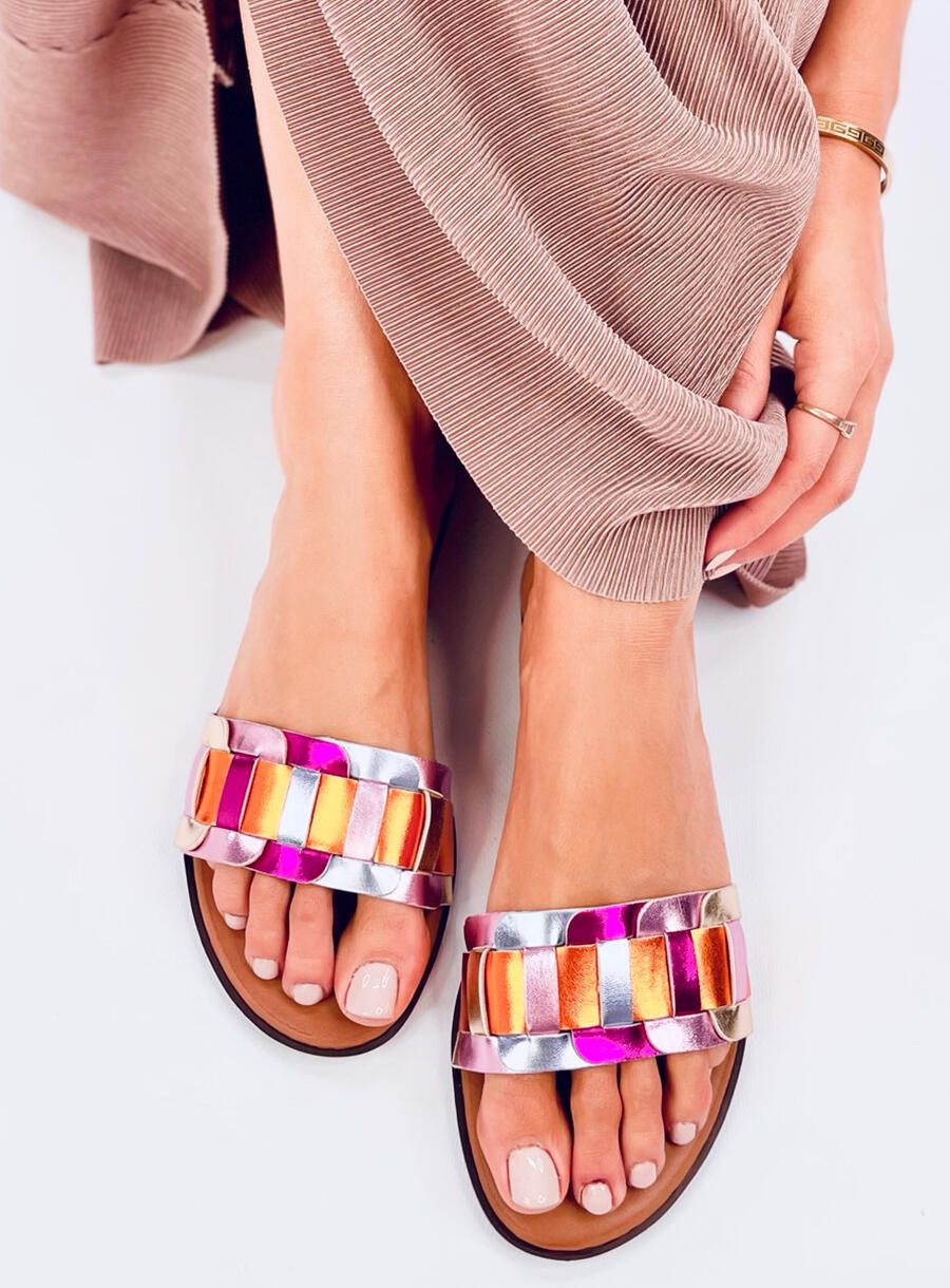 Dámske šľapky na leto multicolor