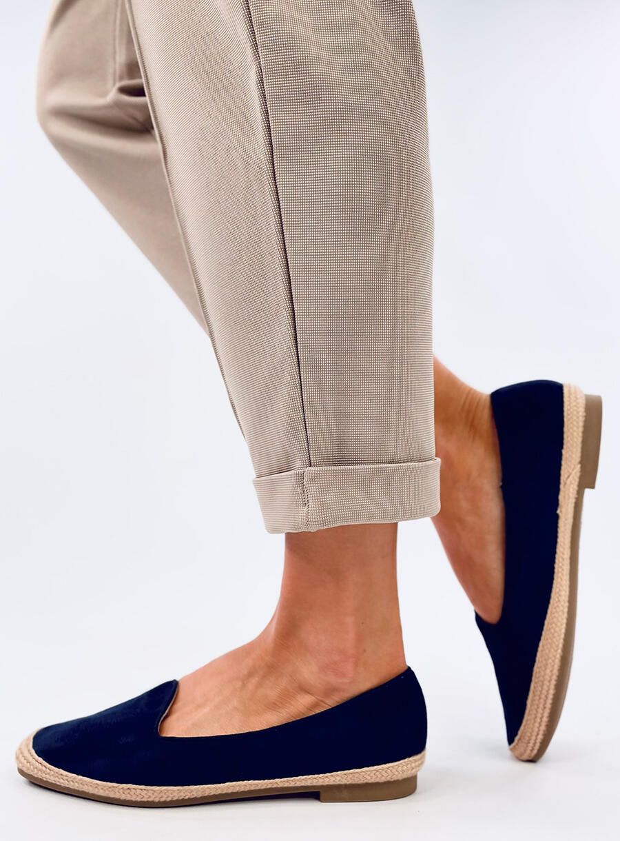 Tmavomodré espadrilky z ekosemišu