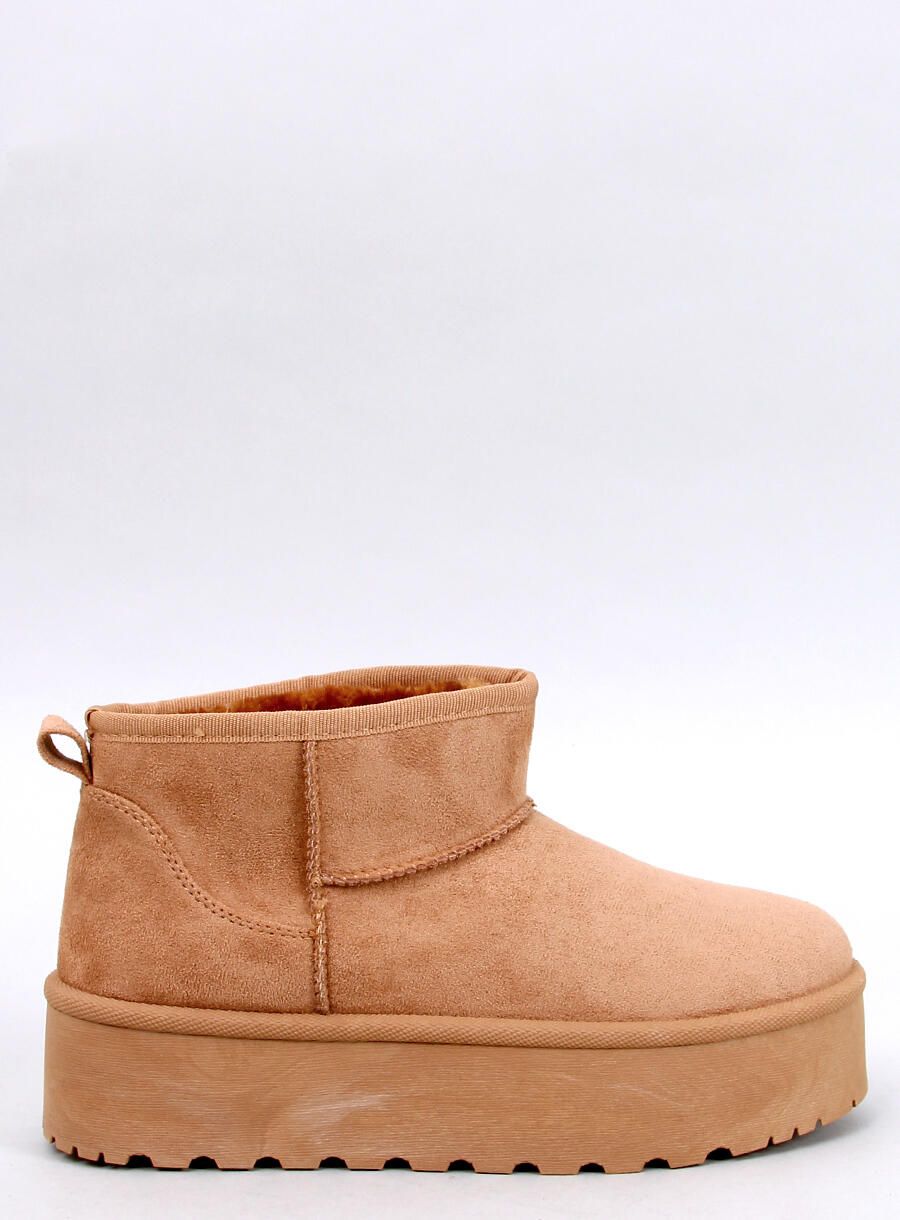Nízke snehule na platforme camel hnedé