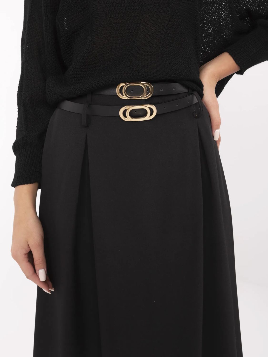 Elegantná maxi sukňa v čiernej farbe