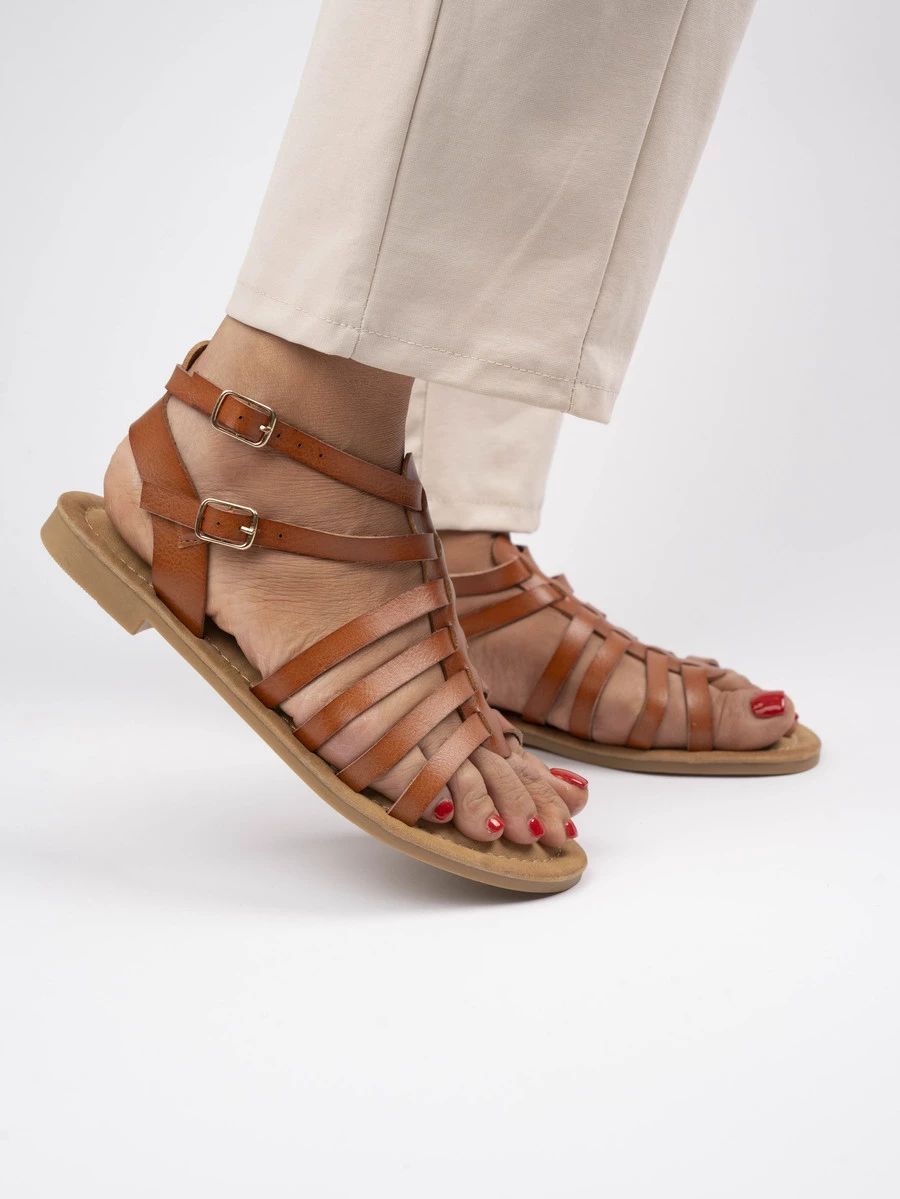 Letné sandále v camel farbe PALERMO