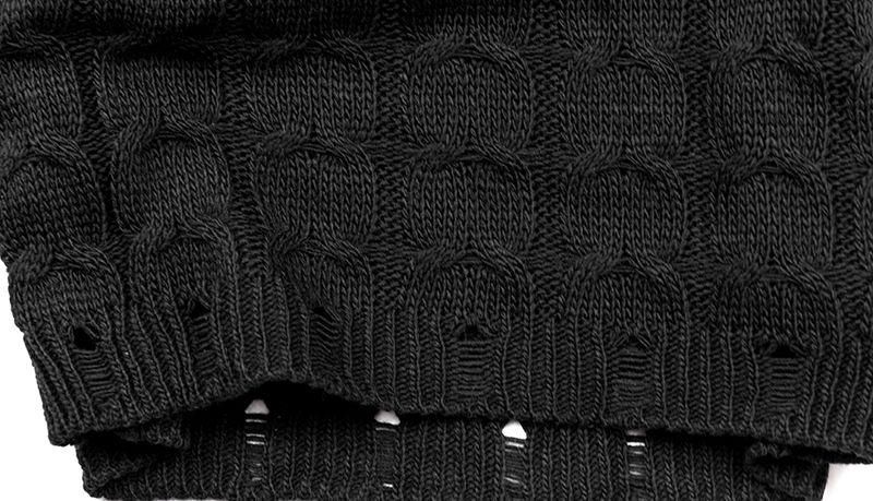 Pletené čierne šaty