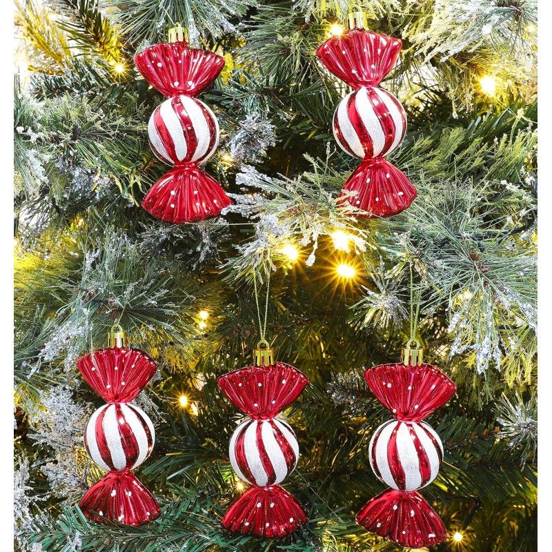 Vianočné ozdoby - bonbóny 6 ks