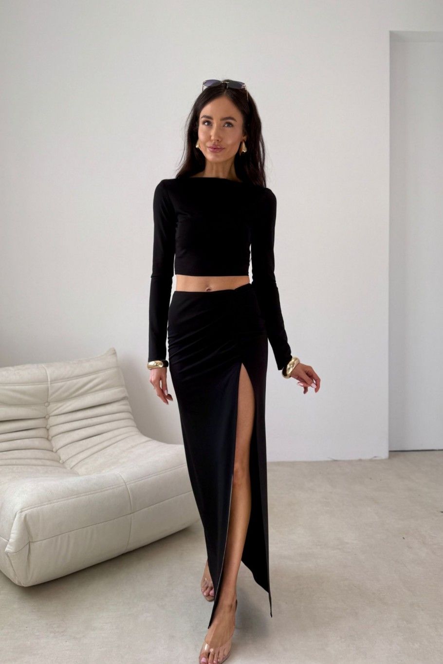 Čierna maxi sukňa Ottilia