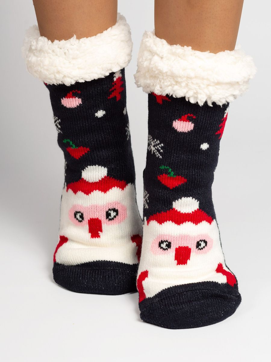 Dámske teplé ponožky SANTA tmavomodré