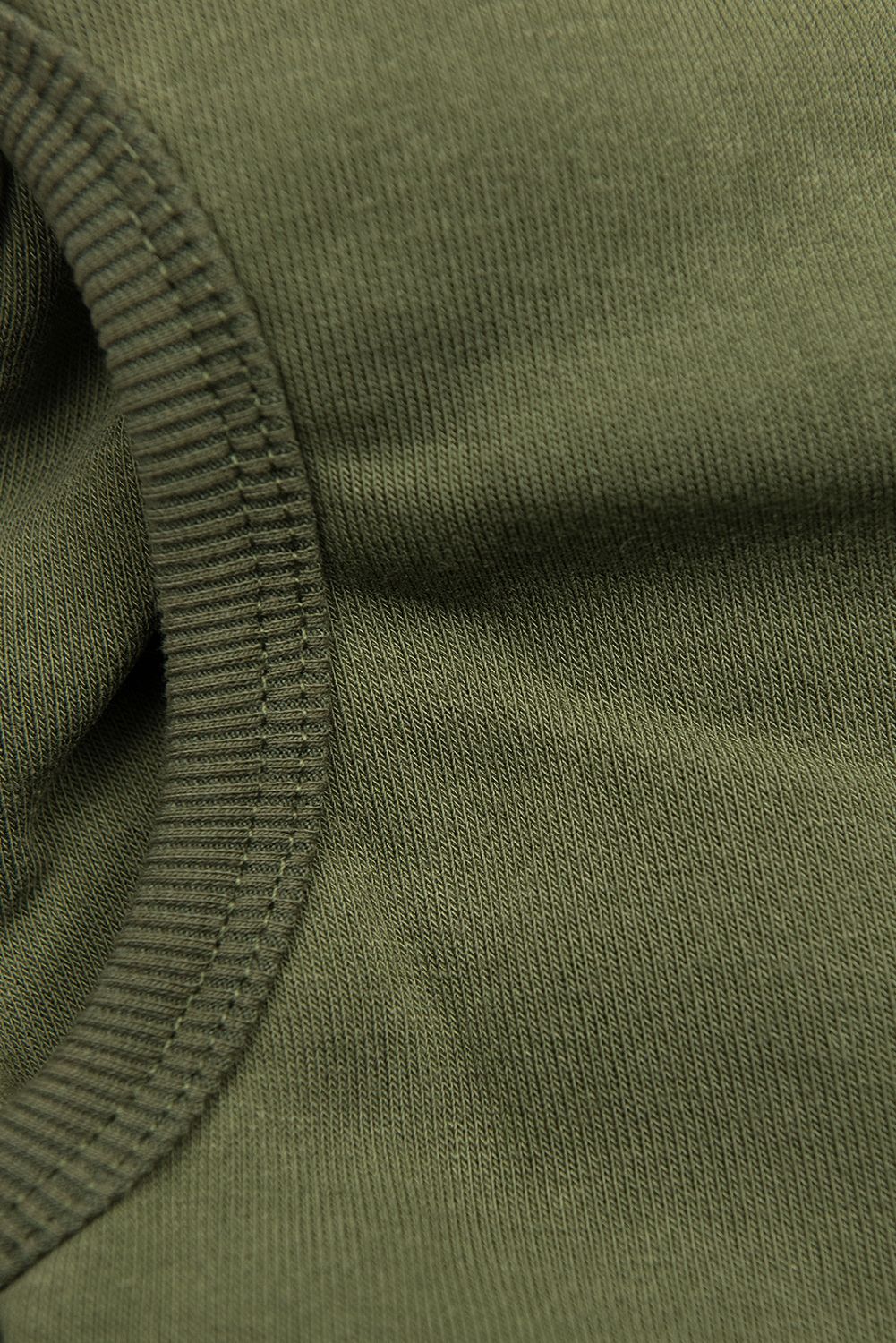 Khaki predĺžená mikina v slim strihu