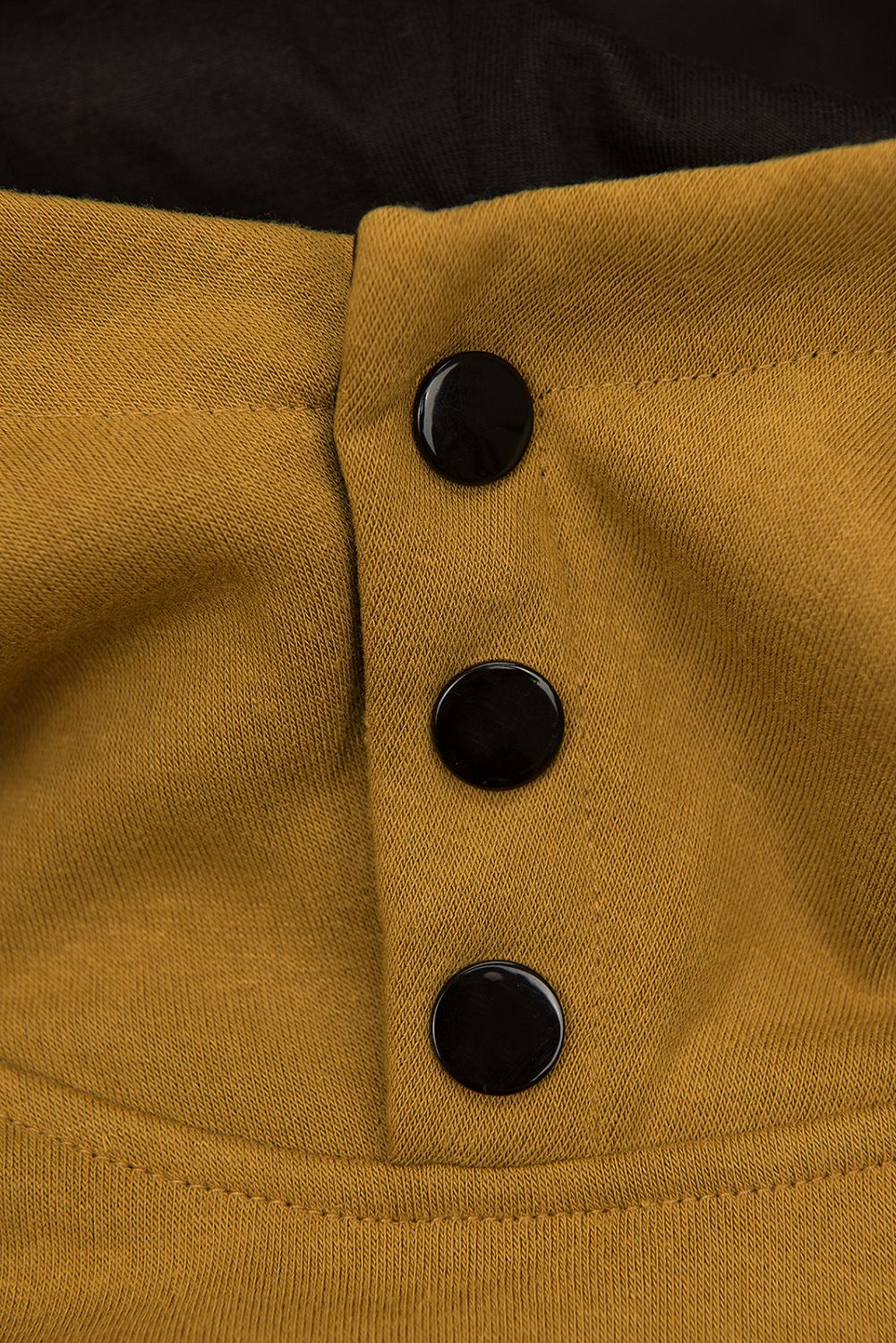 Predĺžená mikina mustard/čierna
