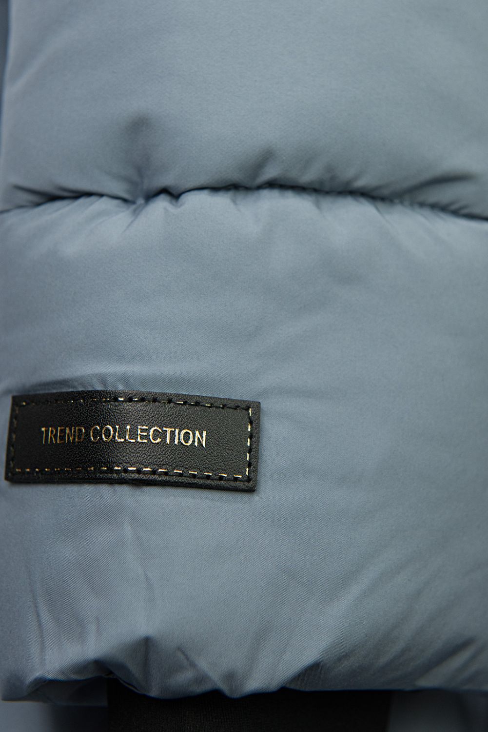 Oceľovomodrá dámska zimná bunda s kapucňou