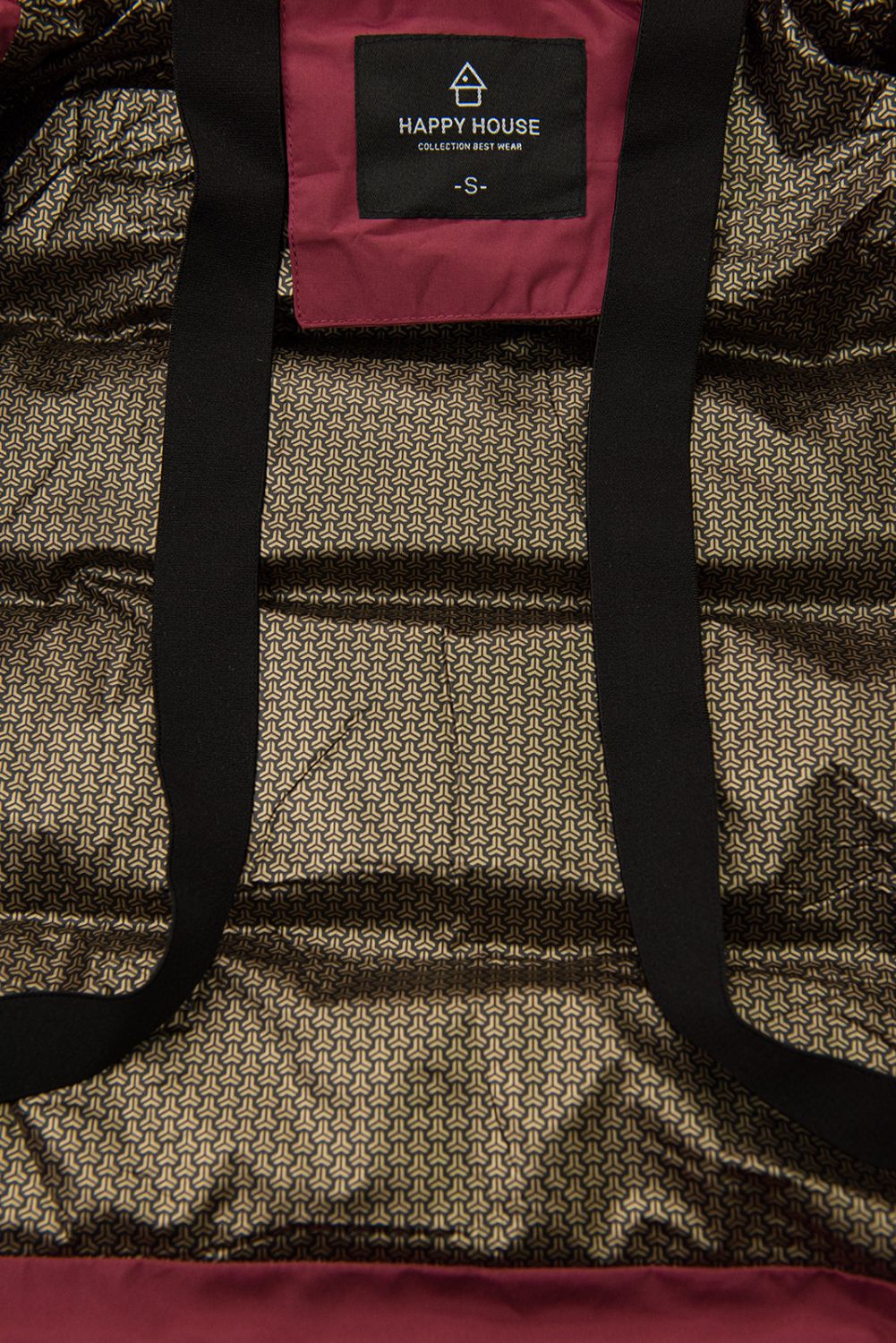 Burgundy dámska zimná bunda s kapucňou