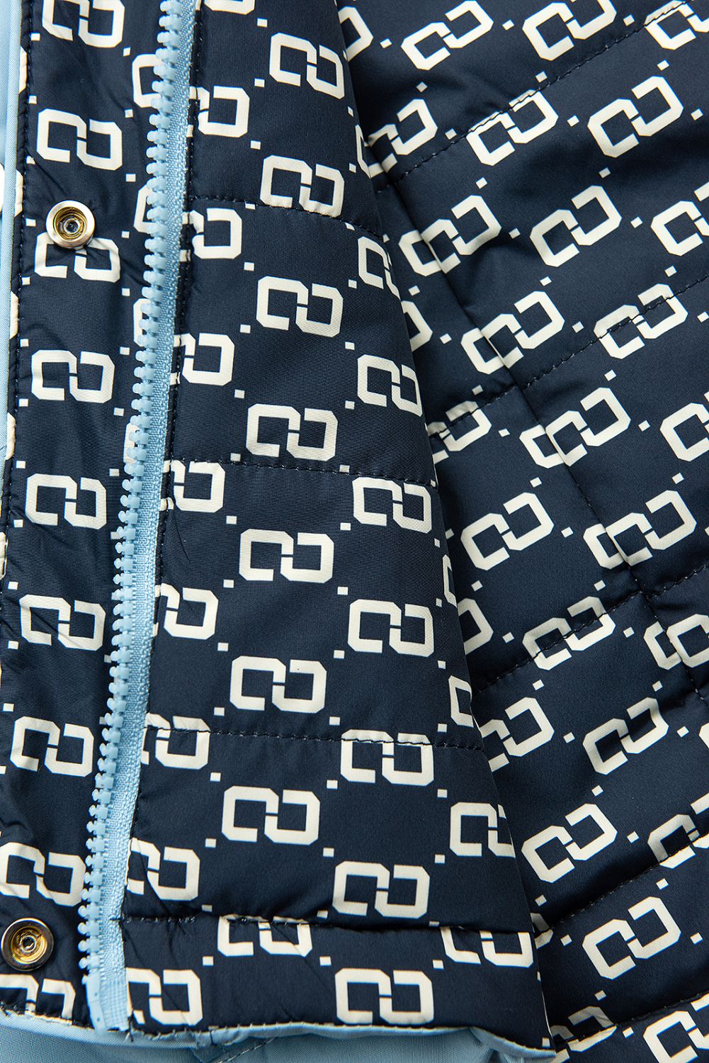 Obojstranná prechodná parka babyblue/tmavomodrá