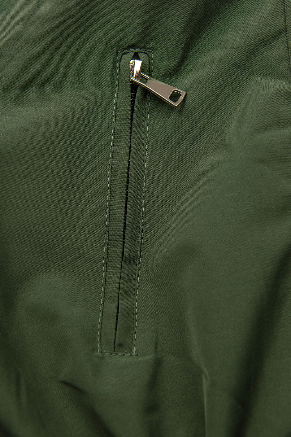 Prechodná vzorovaná obojstranná parka khaki