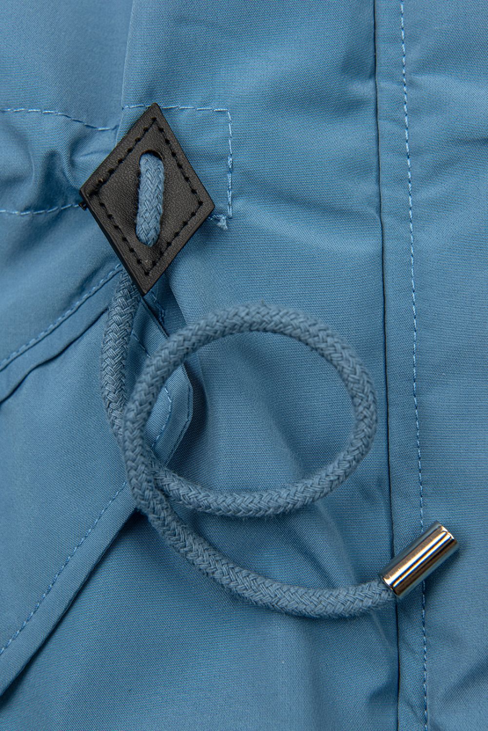 Jeans modrá prechodná parka s modrou podšívkou
