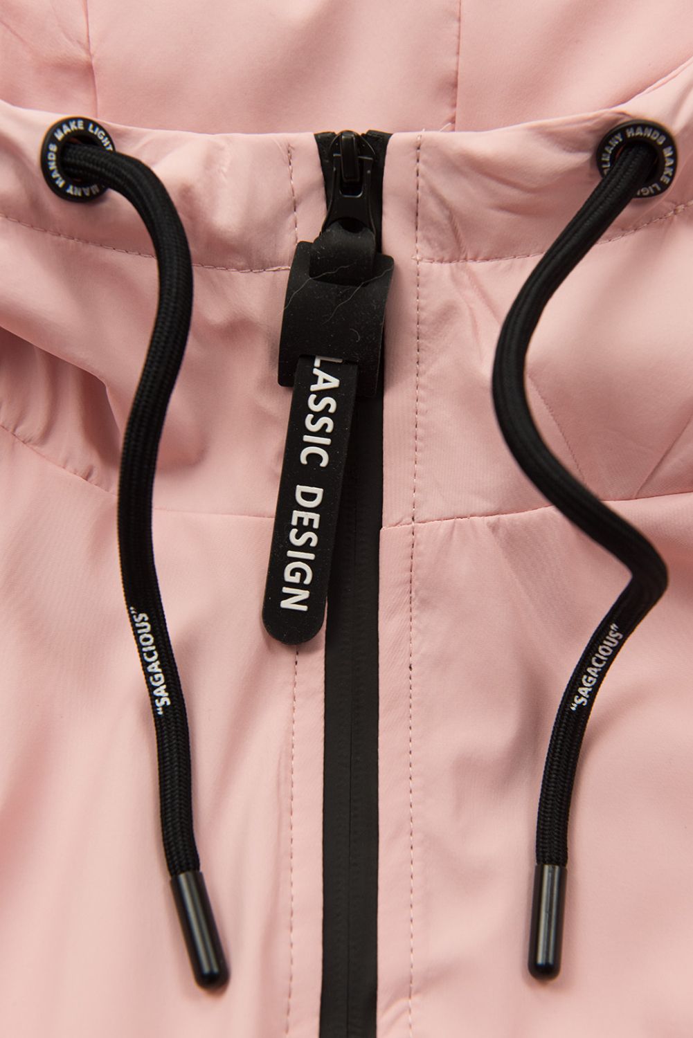 Ružová prechodná parka CLASSIC