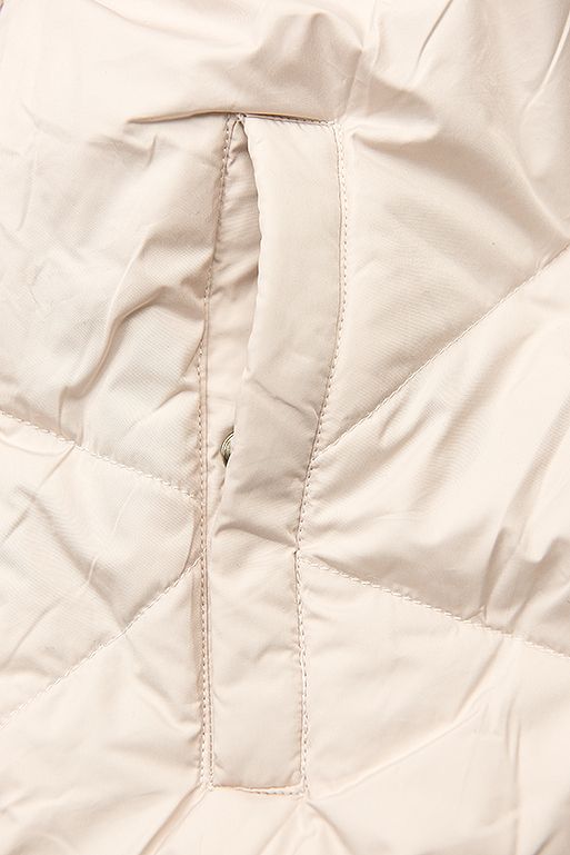 Predĺžená obojstranná parka modrá/krémová